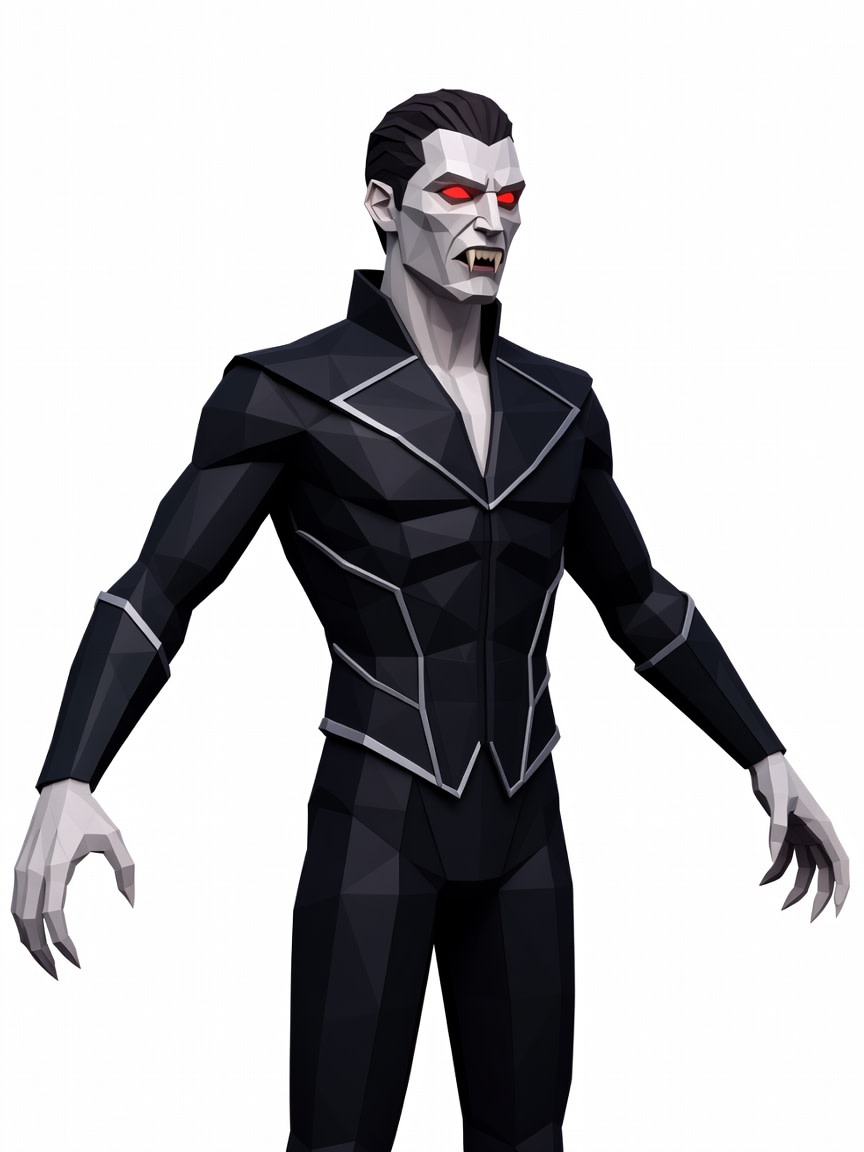 Low-Poly Vampire Character Concept (4 / 4)