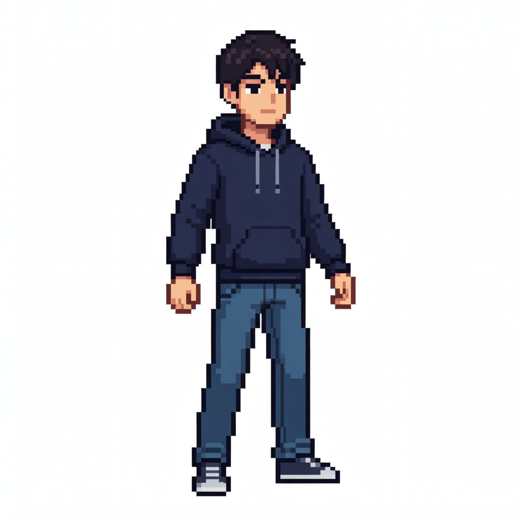 Student Character Concept - 32-bit Pixel Art (2 / 4)