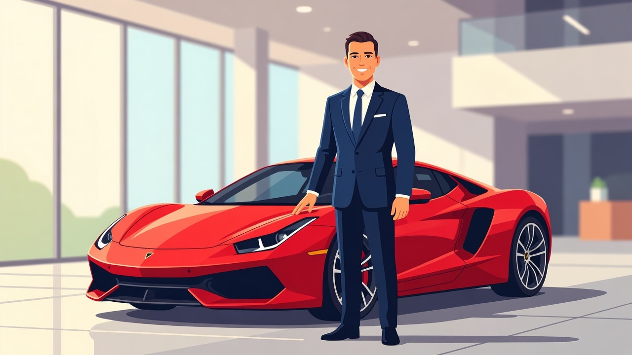 Menu Background - Man and Car (2 / 4)