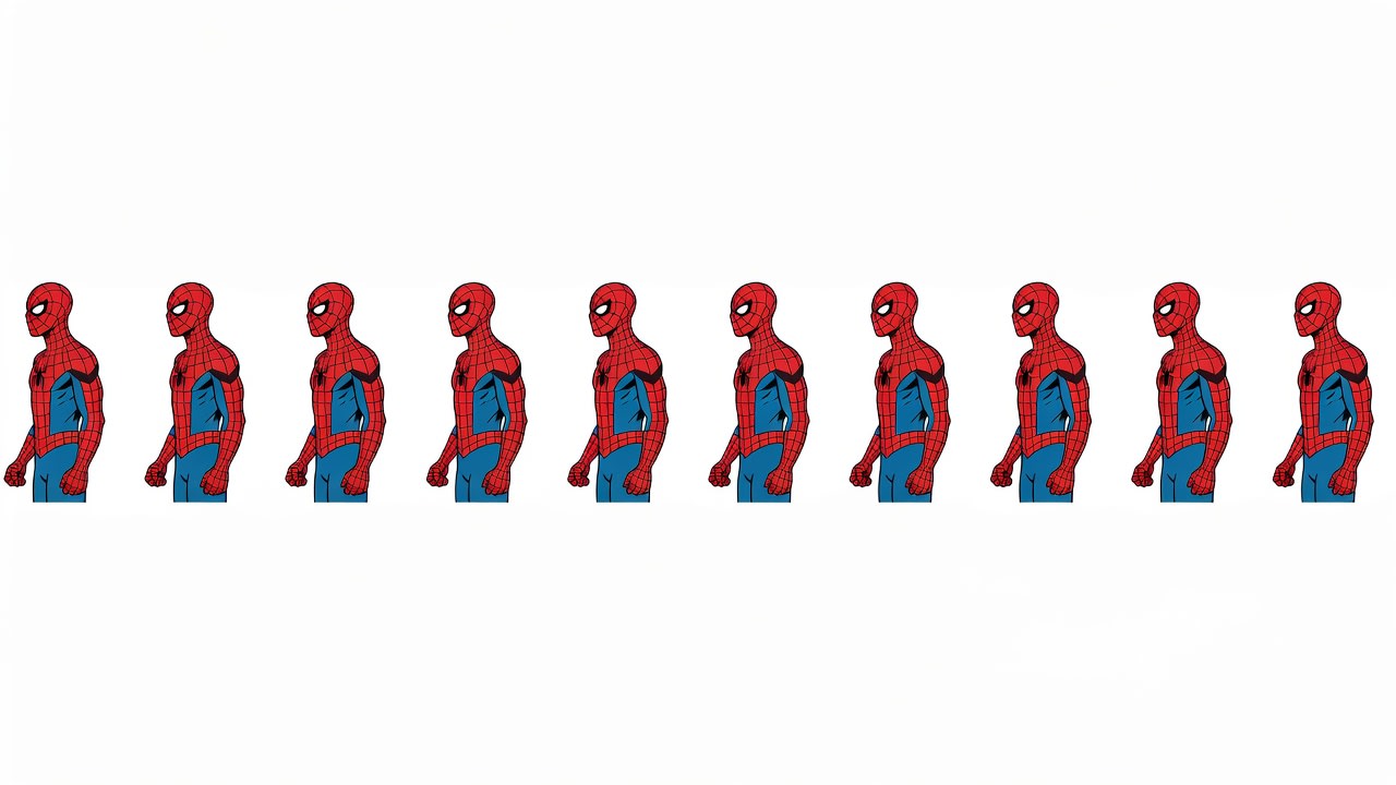 Spider Hero Idle 10-Frame Spritesheet (2 / 4)