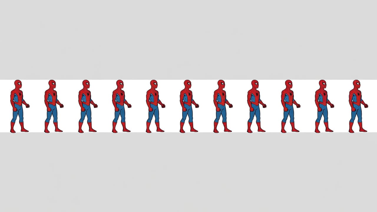 Spider Hero Idle 10-Frame Spritesheet (3 / 4)