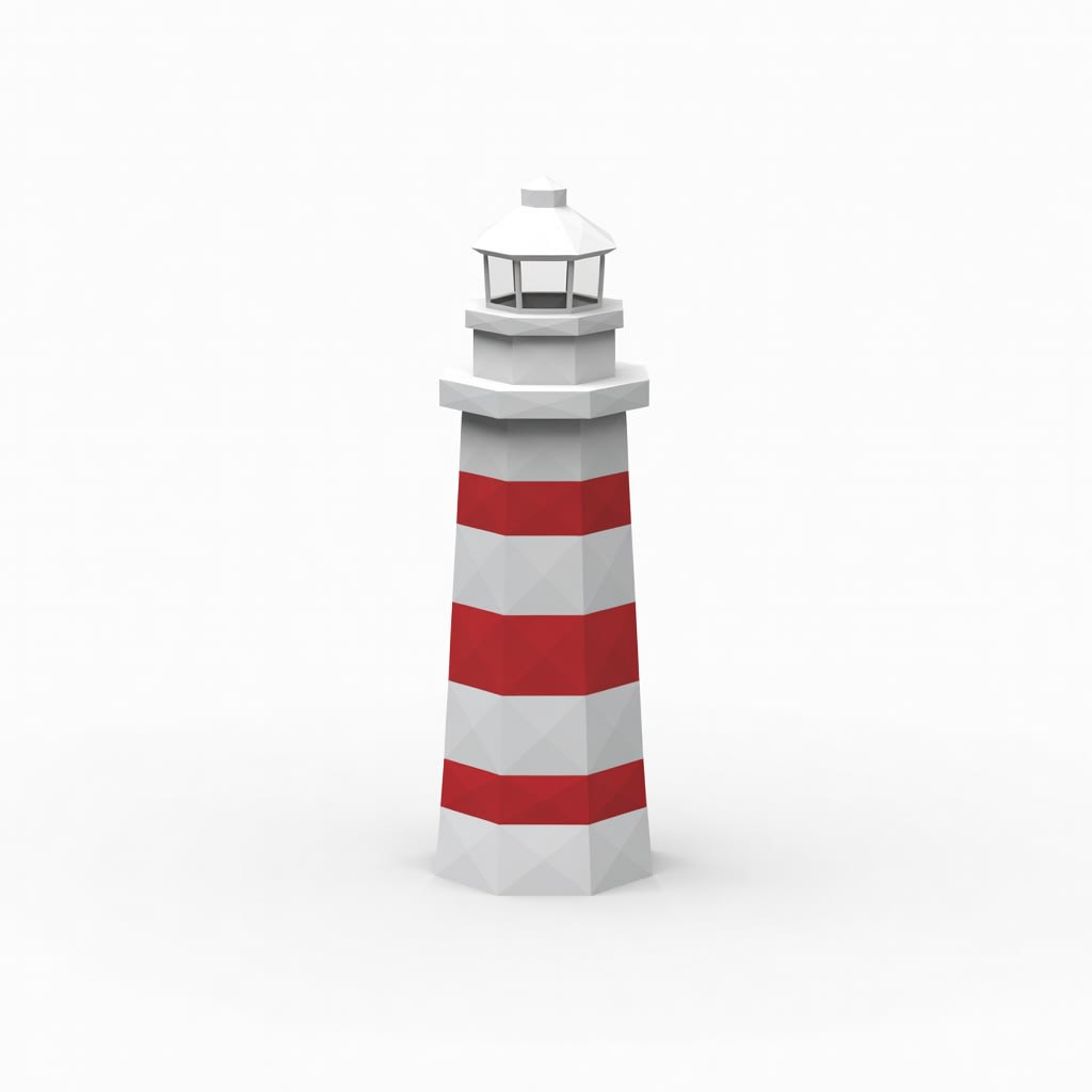 Coastal Lighthouse - Low Poly