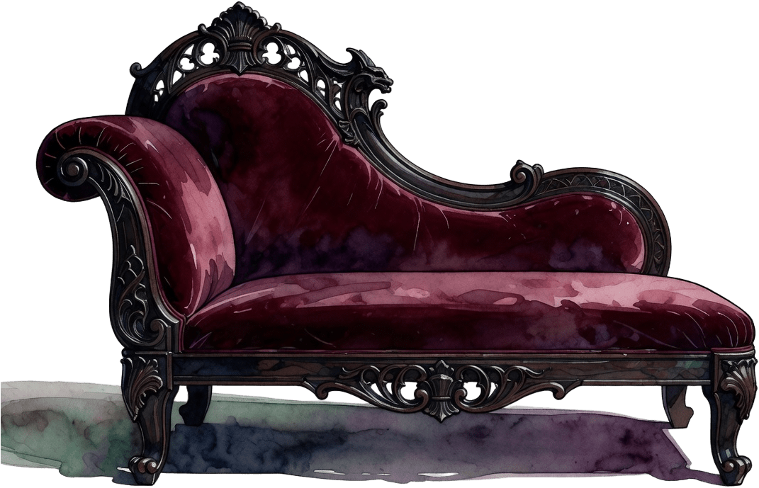 Ornate Gothic Chaise