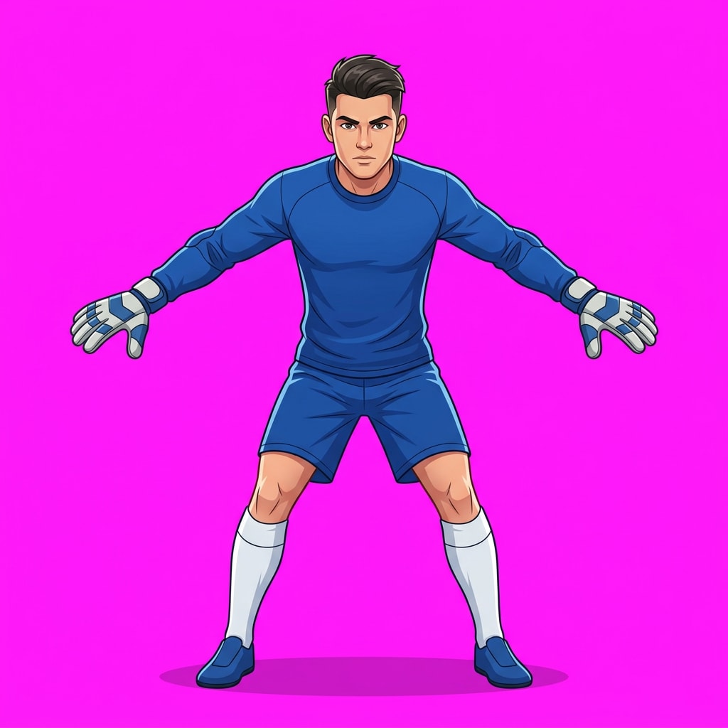 Image: professional polished mobile soccer game character
