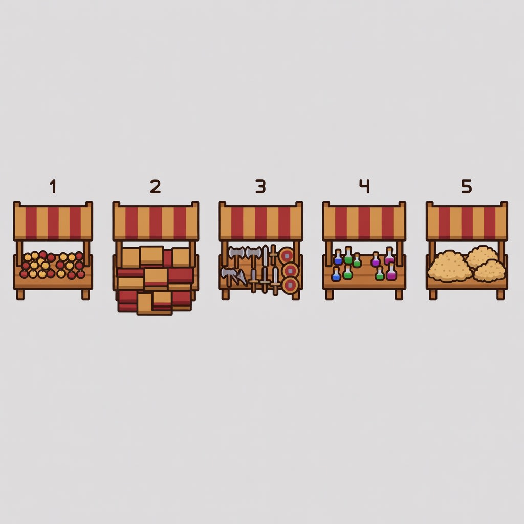 5 Market Stall Variants