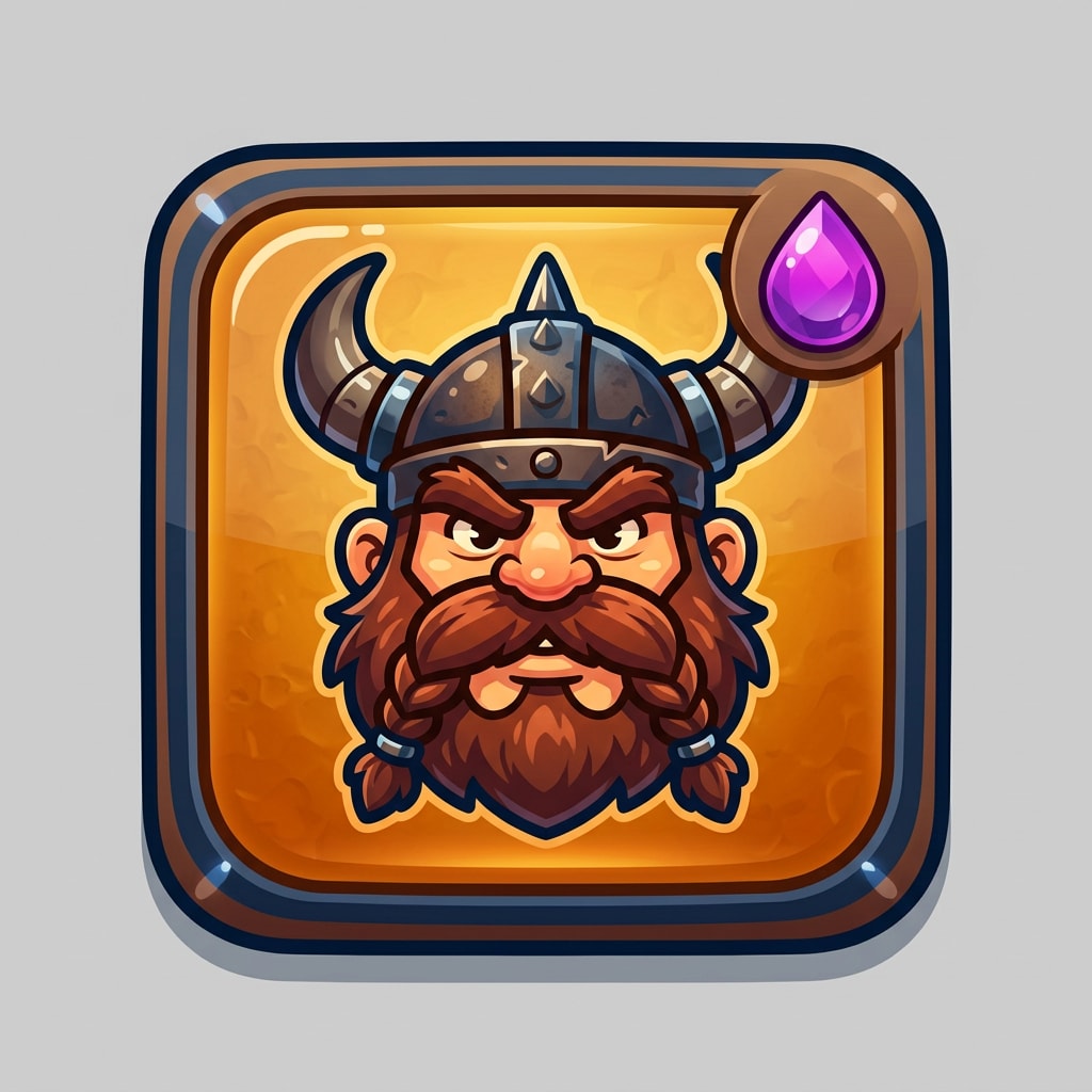 Image: A mobile game UI button icon, Clash of Clans / Sup