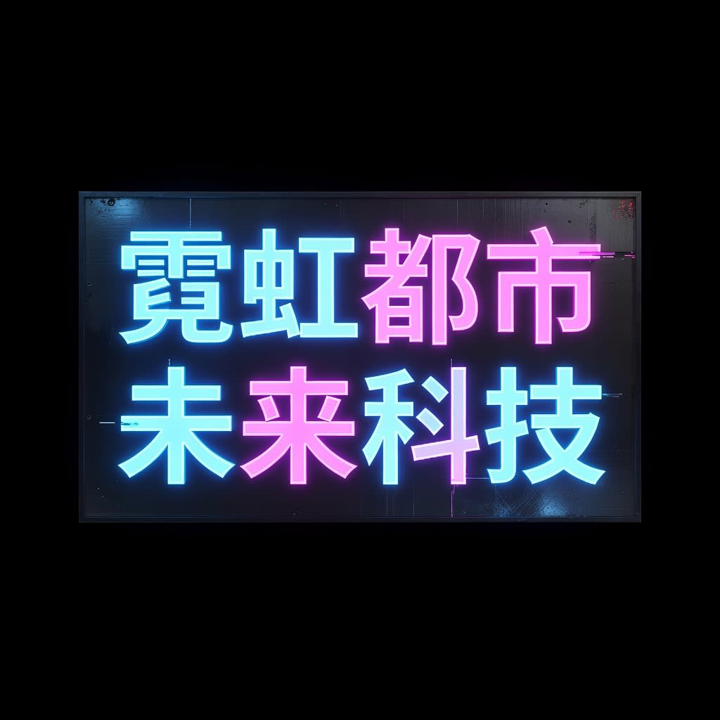Neon Sign Cyan Magenta