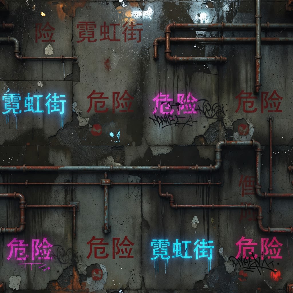 Wall Chinatown Cyberpunk
