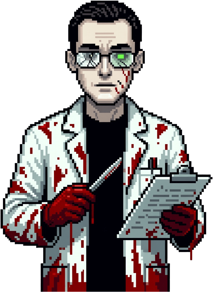 Dr. Gravesend v3 - Pixel art calm doctor boss
