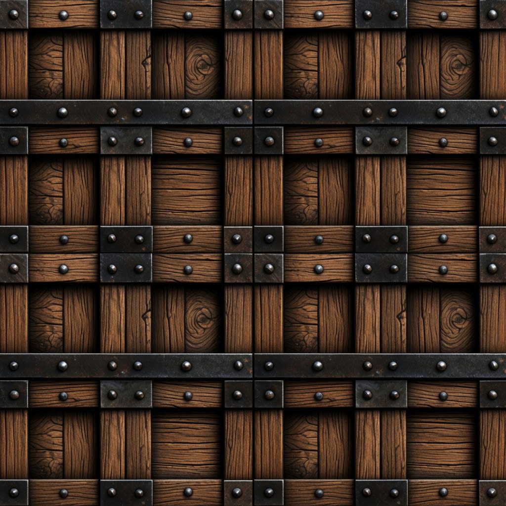 Dark Wood Iron Panel