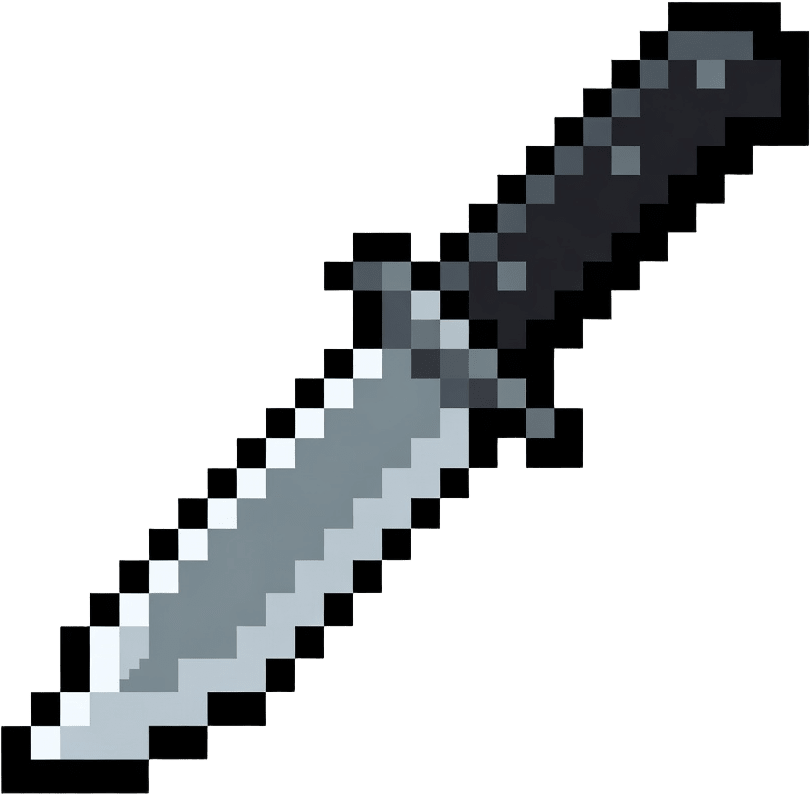 Knife Pixel Art Icon