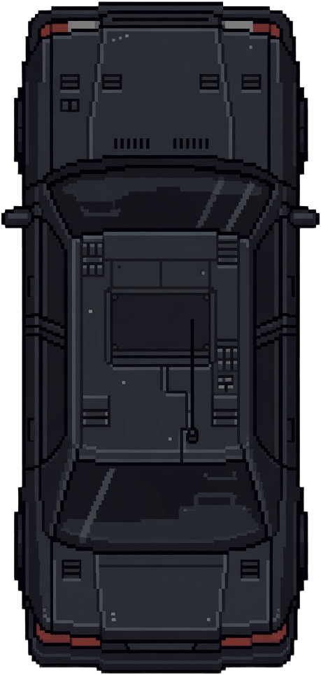 Car Pixel Art Top-Down