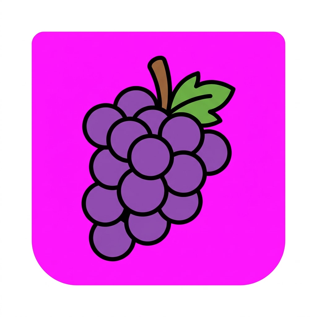 Image: flat 2D cartoon game tile icon, bold clean black o