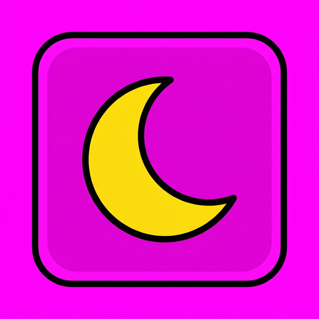 Image: flat 2D cartoon game tile icon, bold clean black o