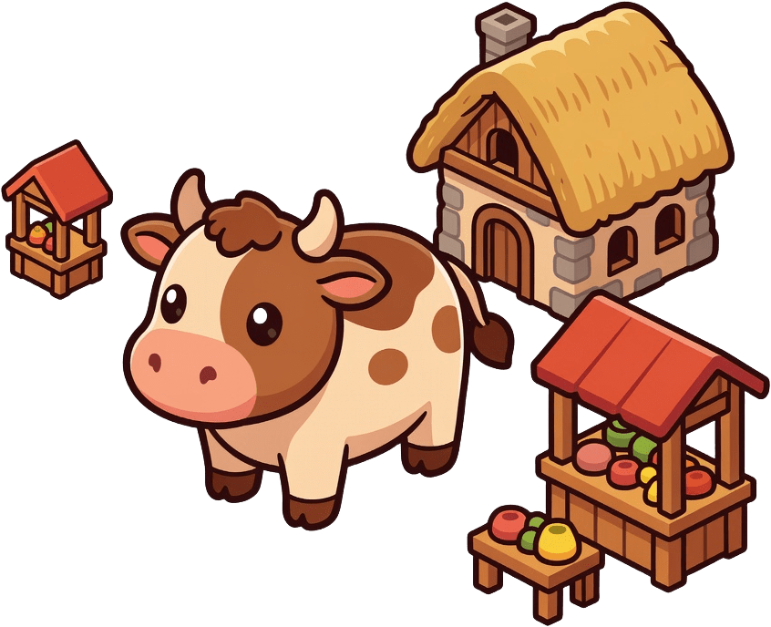 Cattle Style - Isometric Flat