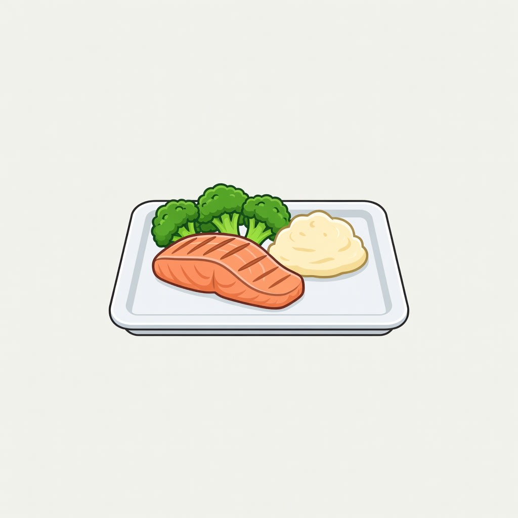 Hospital Food - Salmon Plate