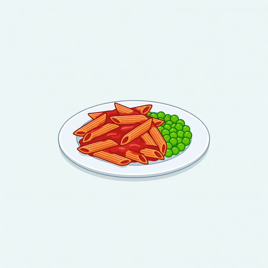 Hospital Food - Pasta Plate