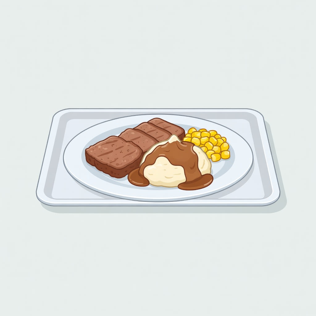 Hospital Food - Meatloaf Plate
