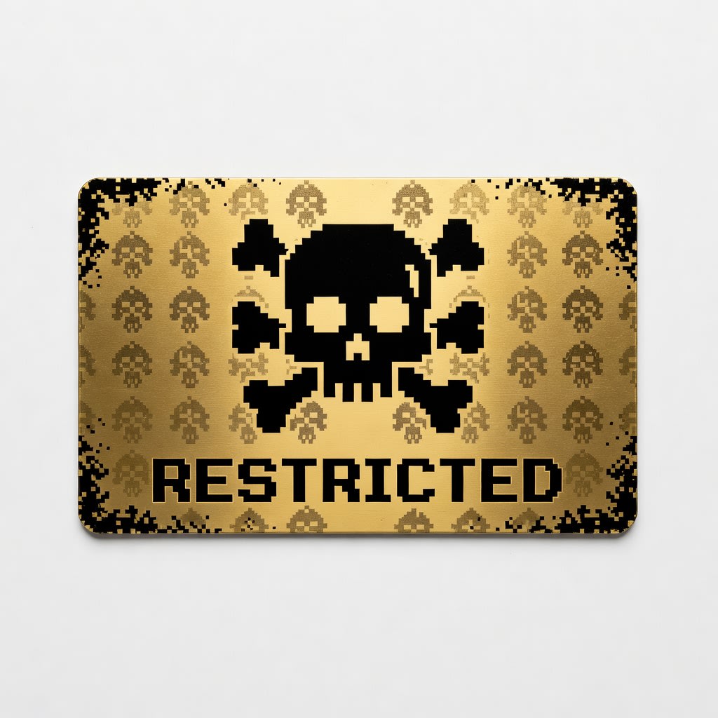 Gold Access Card - Restricted Skull