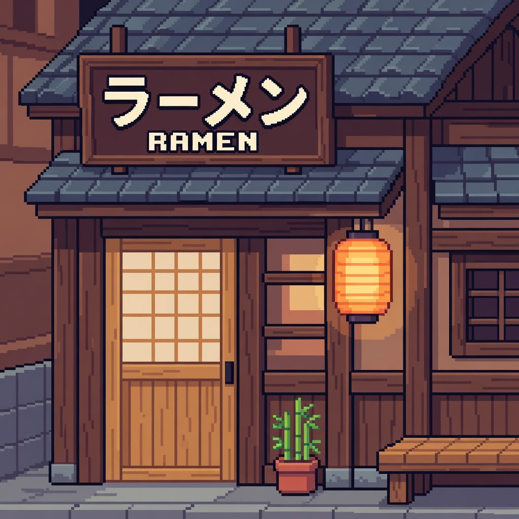 Pixel Ramen Shop Building