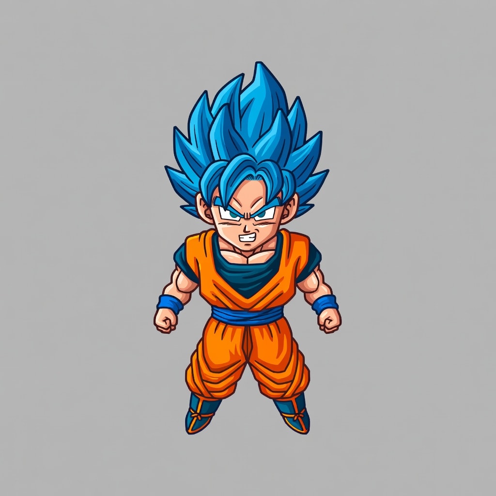 Player Sprite - Saiyan Blue Hair (2 / 4)