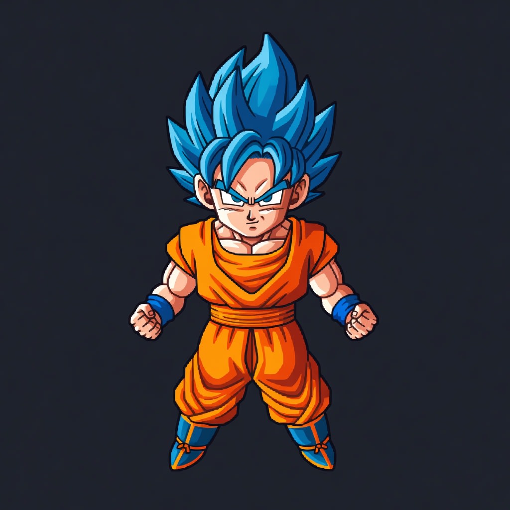 Player Sprite - Saiyan Blue Hair (4 / 4)