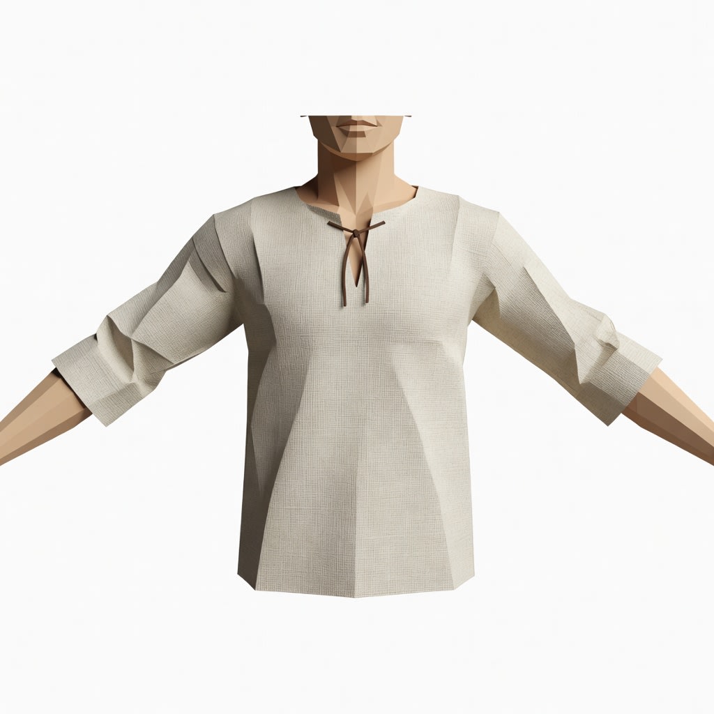 Medieval Cloth Shirt - Variant D (Coarse Traveler)