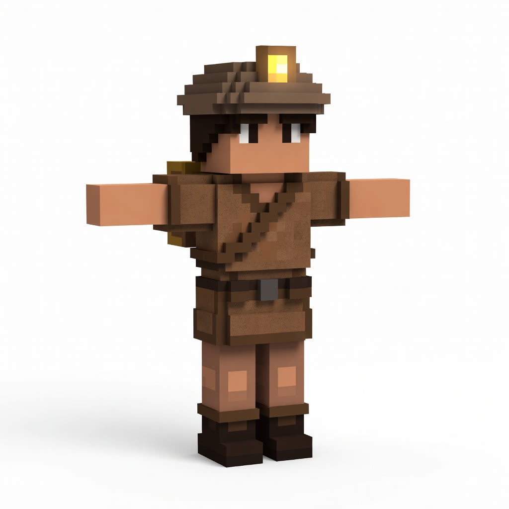 Minecraft-Style Blocky Miner V2