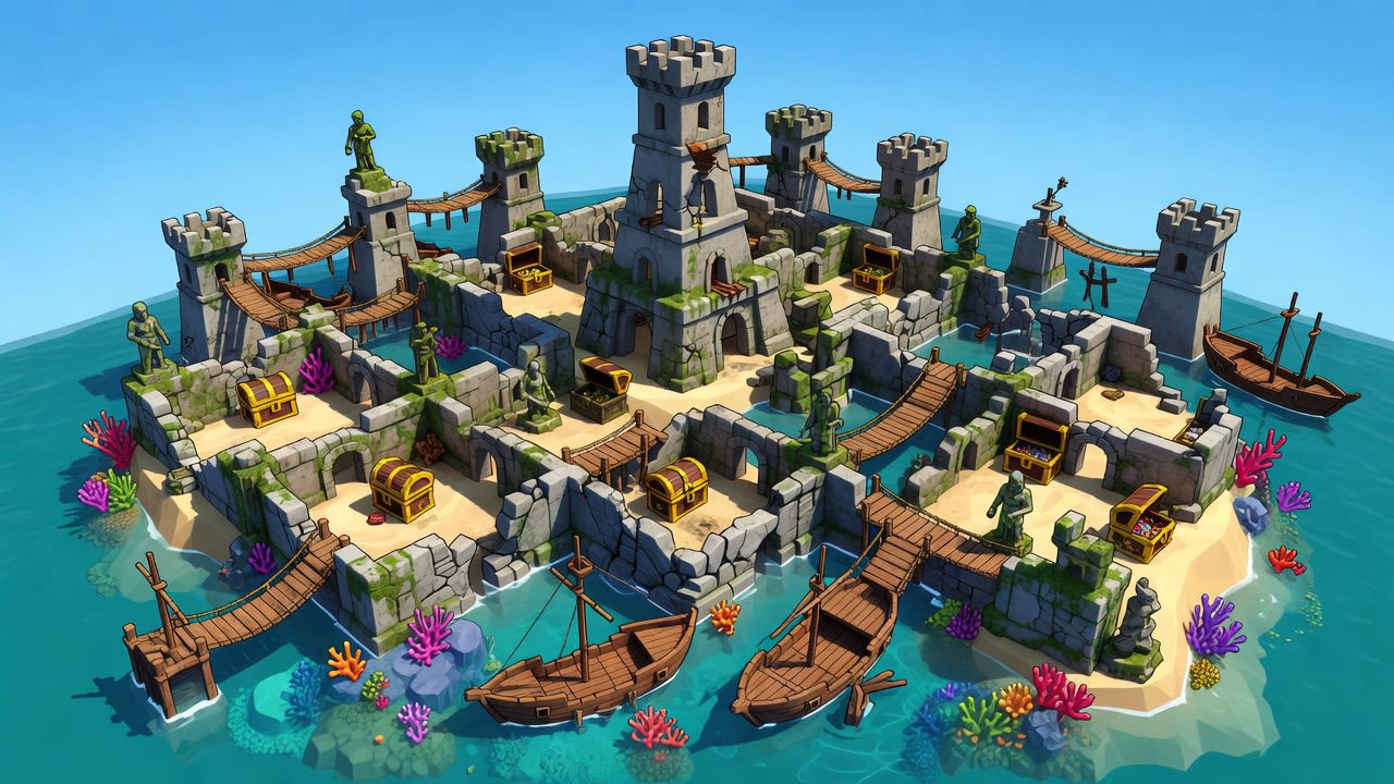 Island 3 - Sunken Fortress