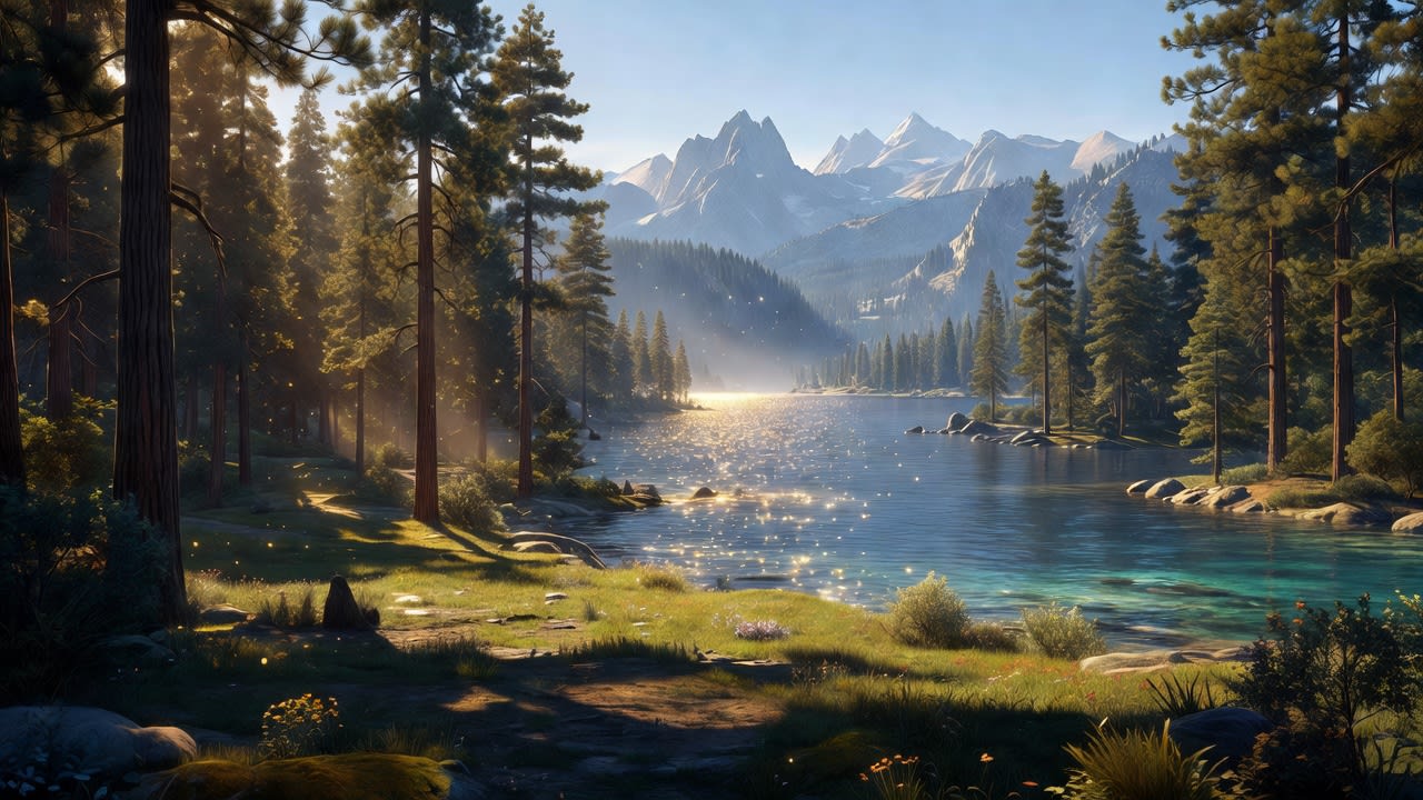 Sunlit Glade Background