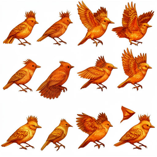 Sunset Amber Bird