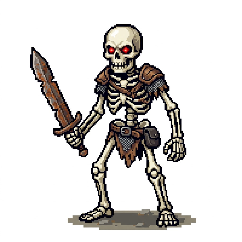 Skeleton Enemy Pixel Art (1 / 3)