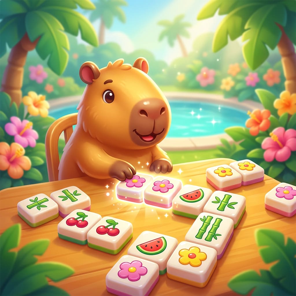 Image: Glossy 3D mobile game key art, bright tropical can