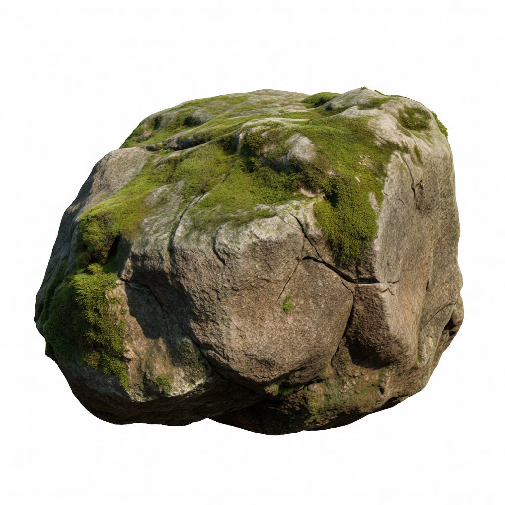 Mossy Stone Boulder Concept