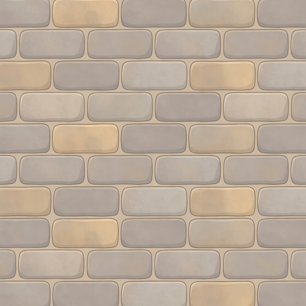 Hand-Drawn Warm Stone Brick