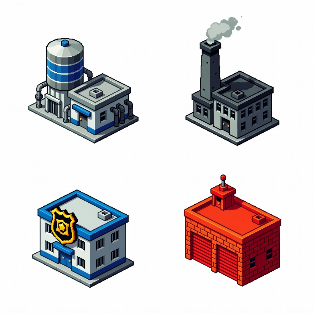 Utility Buildings Set 1 (1 / 4)