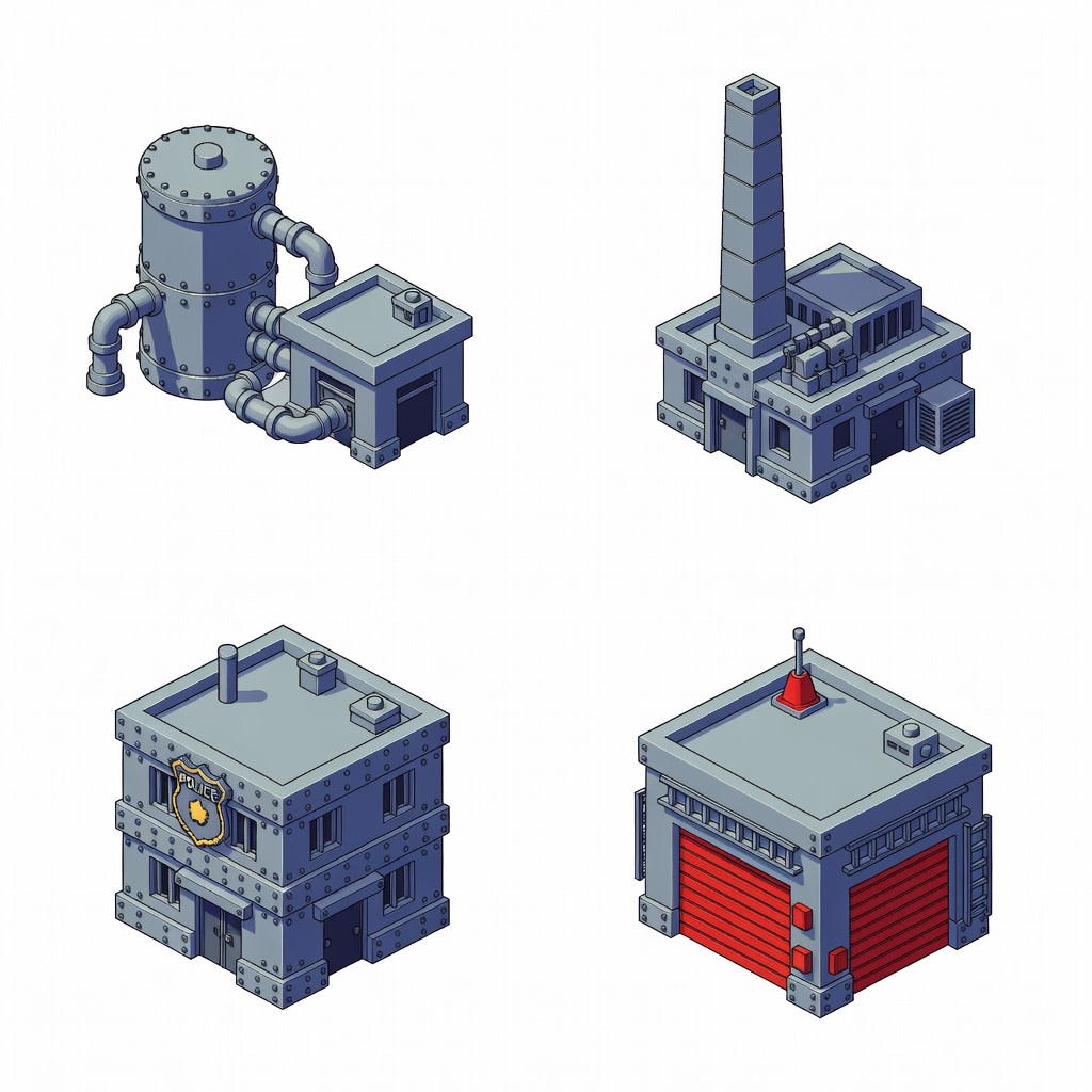 Utility Buildings Set 1 (3 / 4)
