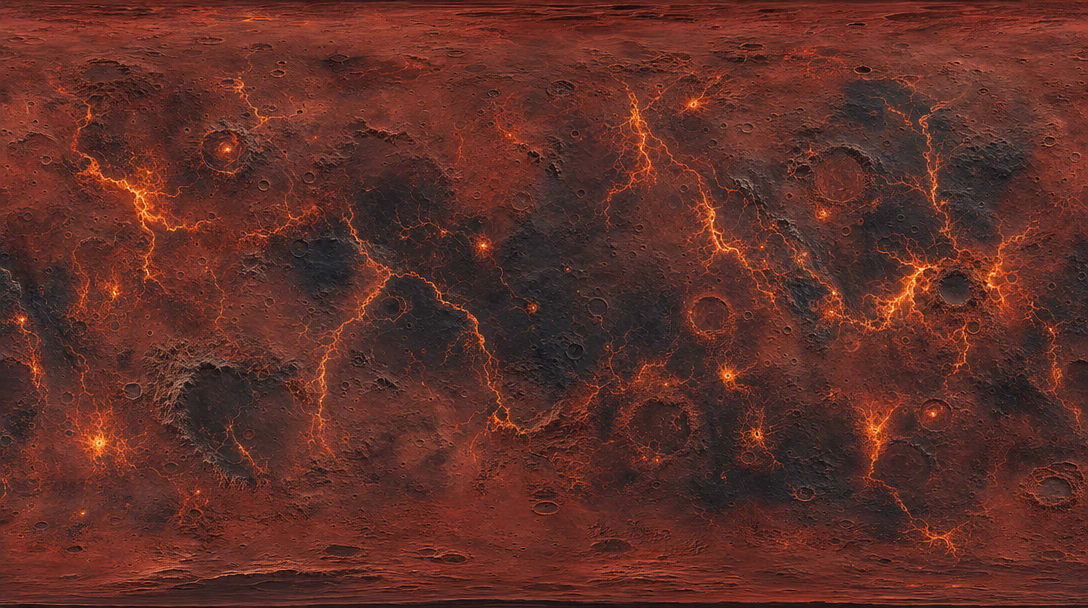 Volcanic planet map