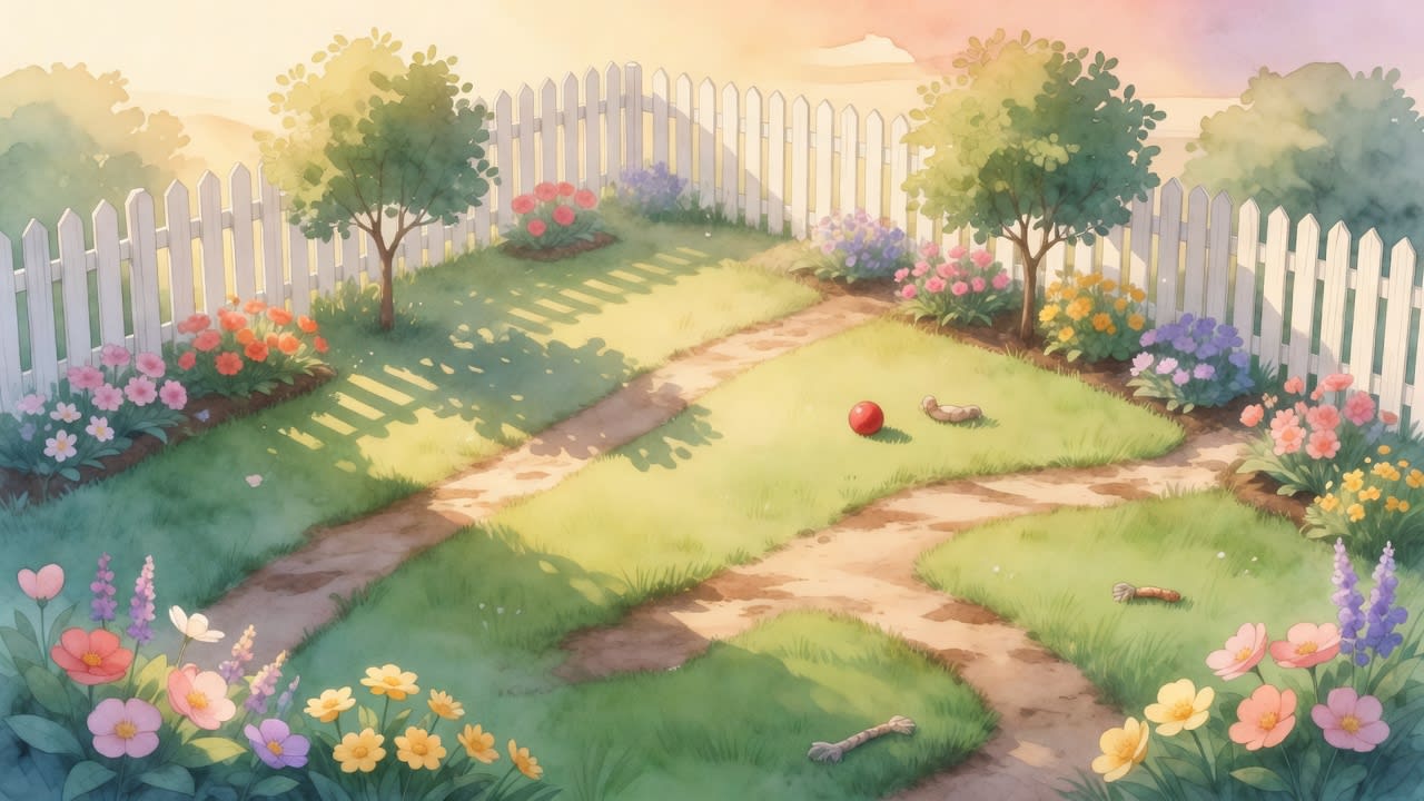 Backyard Background - Watercolor