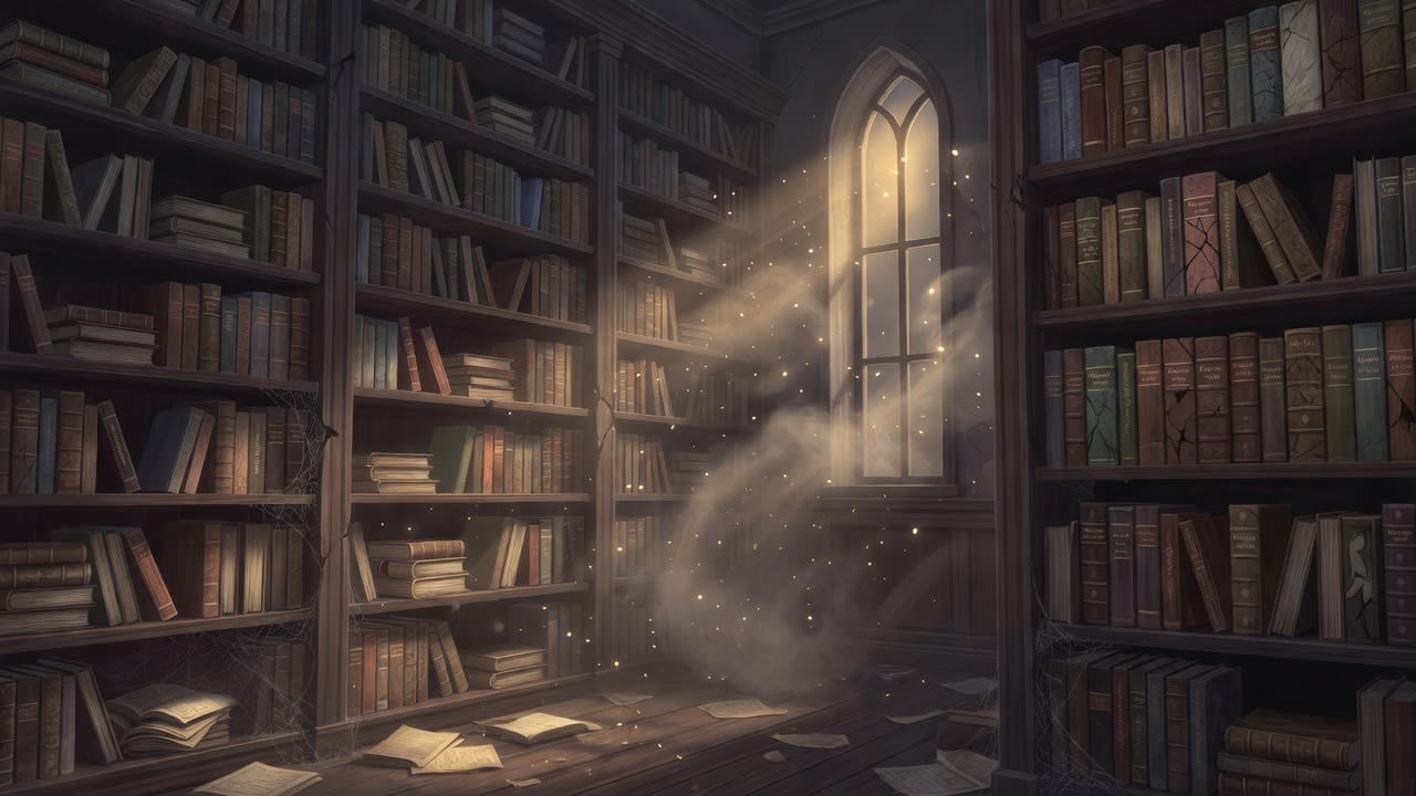 Abandoned Library Background