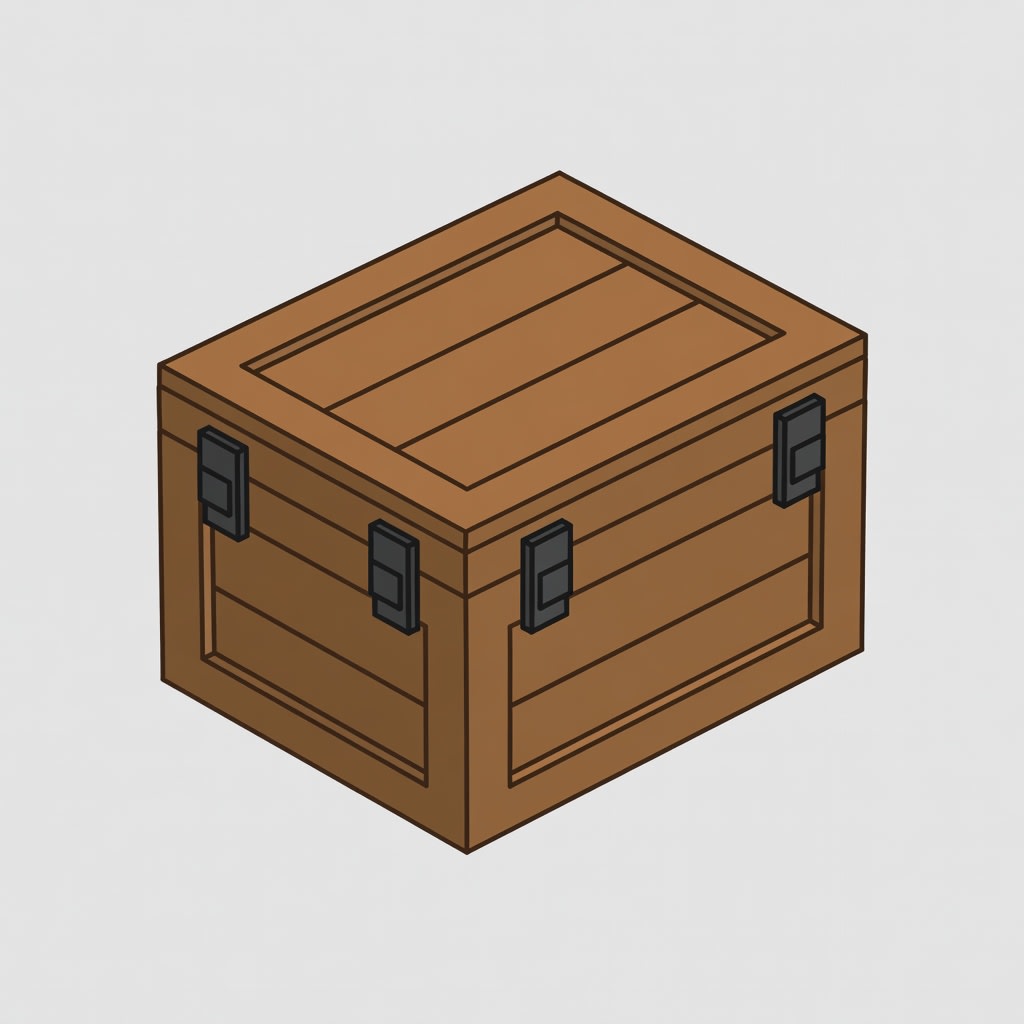 Storage Bin 1x1 - Angled Top-Down