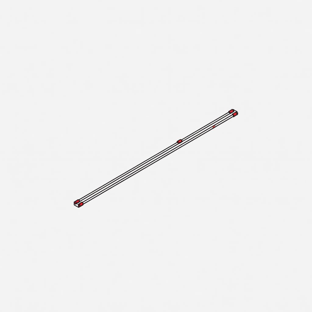 Wire Conduit 1x1 - Angled Top-Down