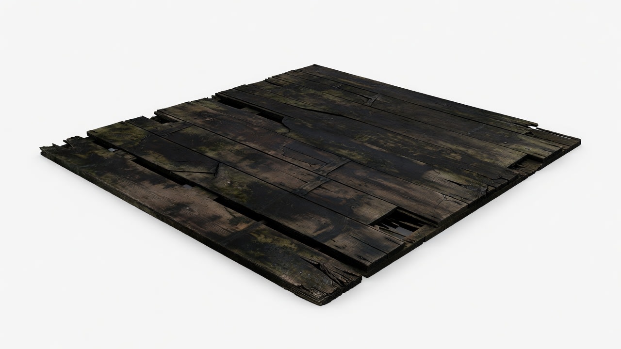 Corridor Floor Dark - Abandoned Wooden School (1 / 4)
