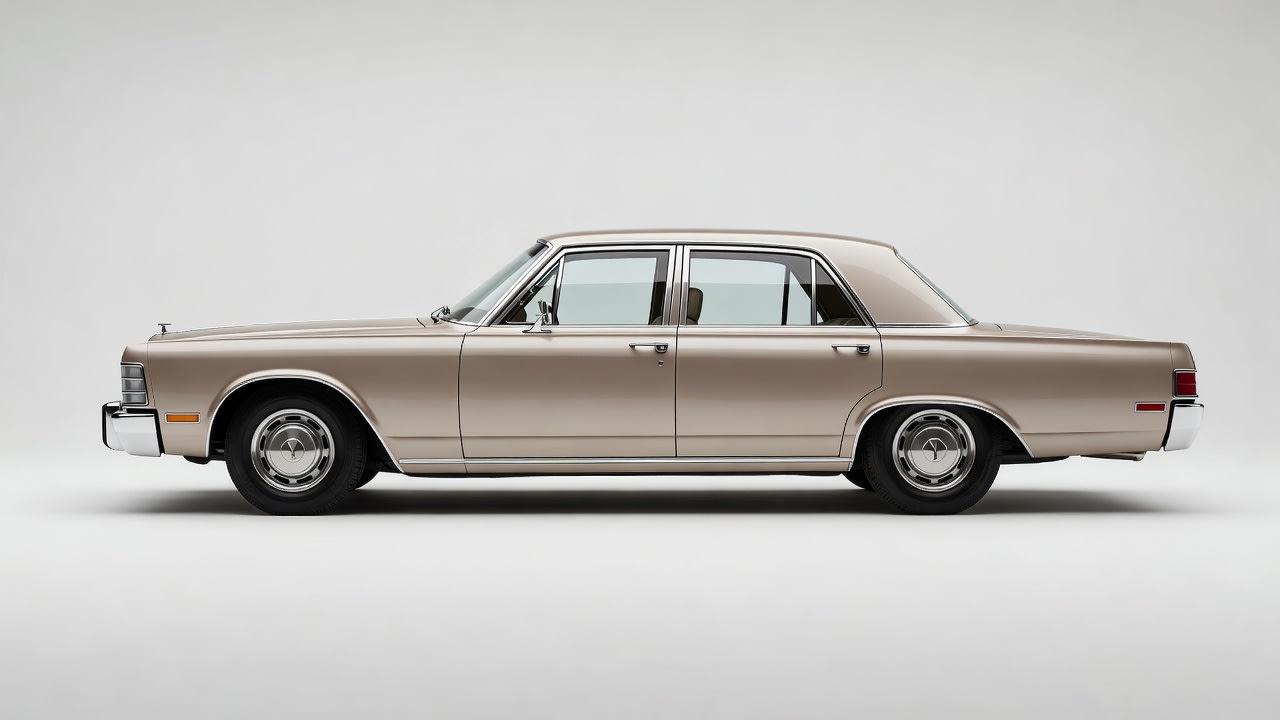 American Full-Size Sedan - Side View