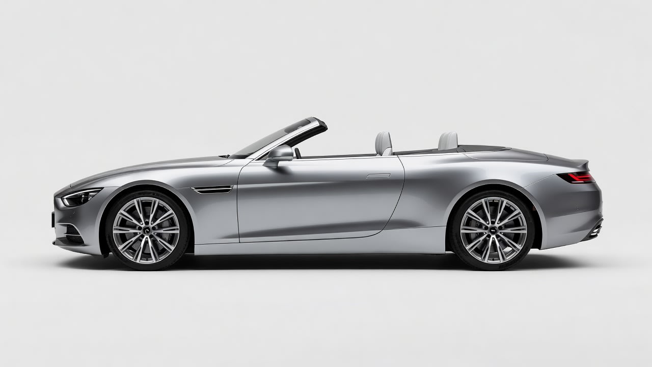 German Luxury Convertible - Side View