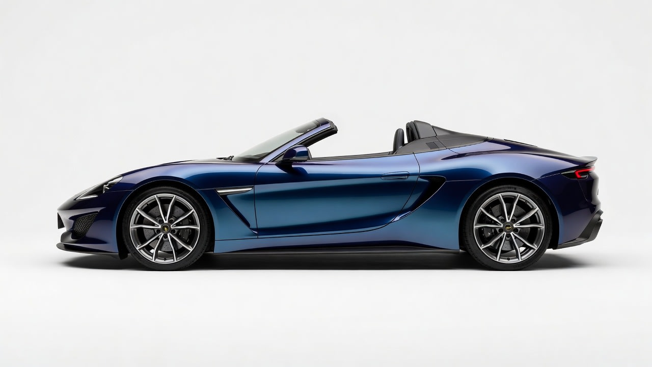 Italian Exotic Convertible - Side View