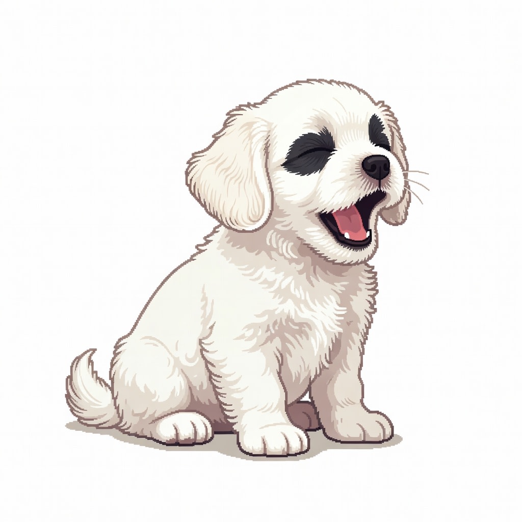 Puppy Yawning
