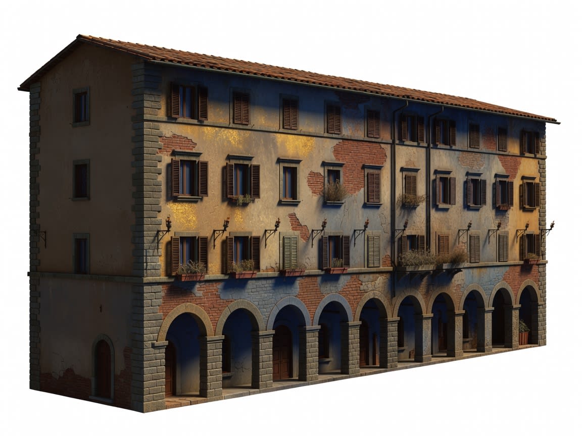 Florentine Sotoportico Long Building (1 / 2)