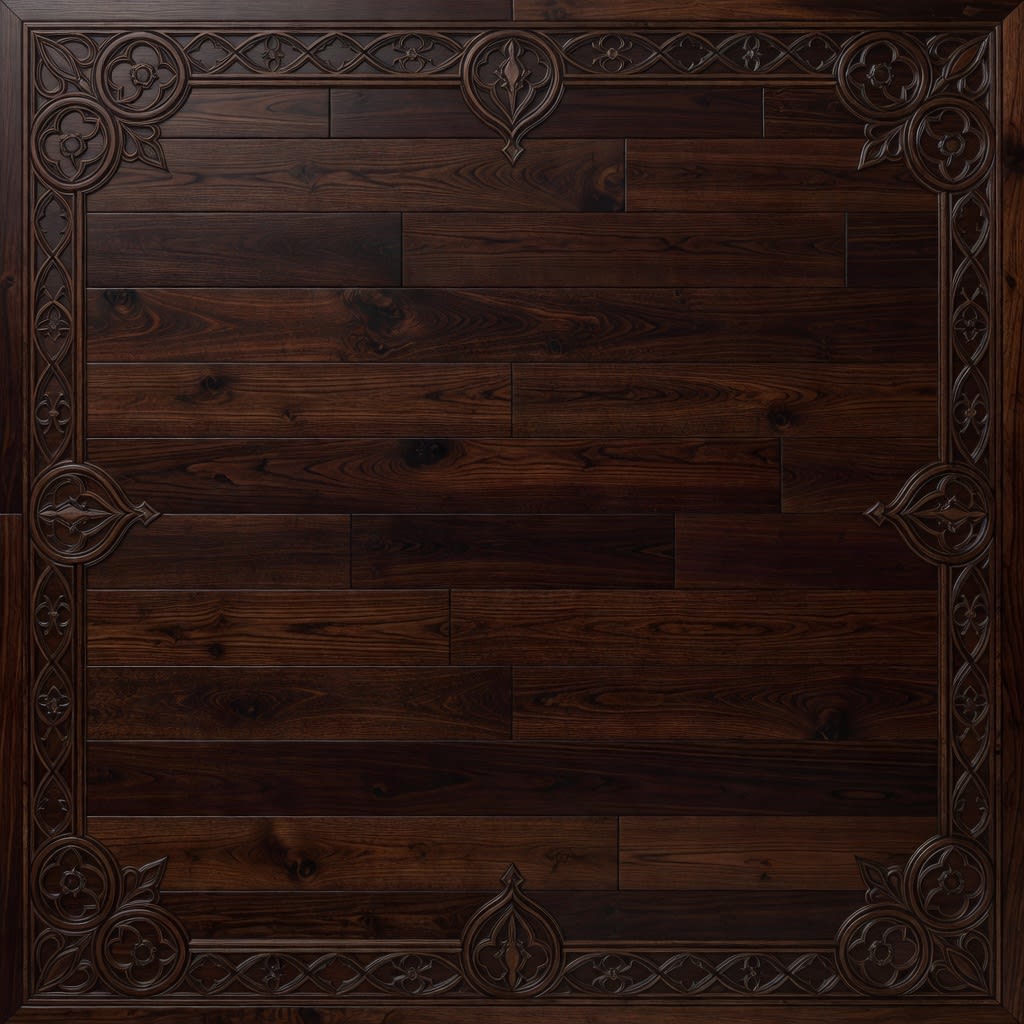 Dark Wood Panel Floor