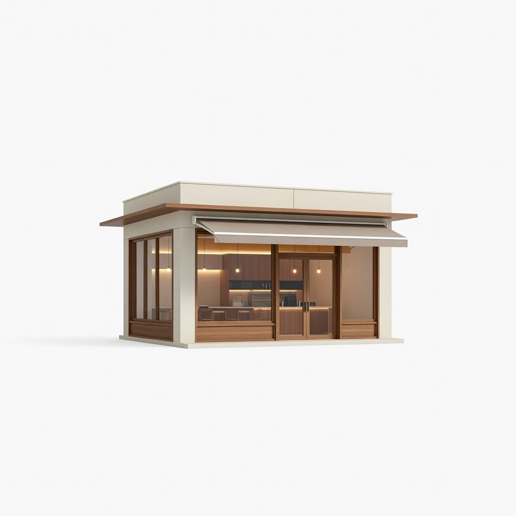 Modern Cafe Building Concept